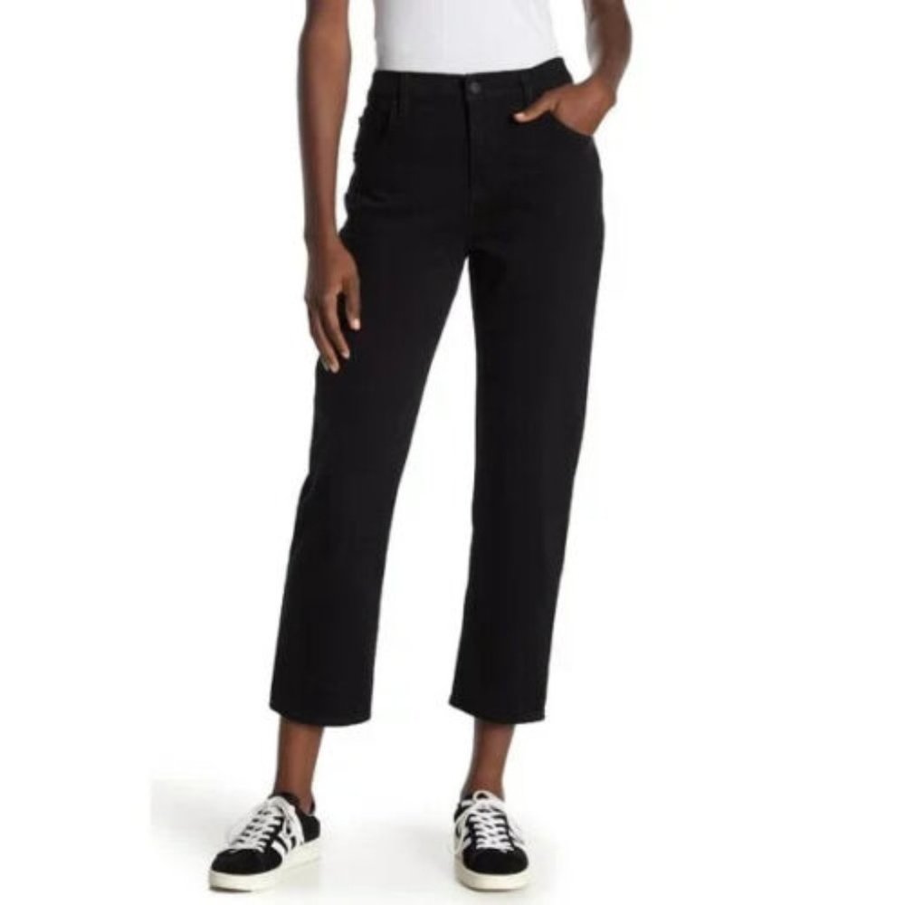 Hudson Jeans Jessi Relaxed Cropped Boyfriend Size 29 Relaxed Black